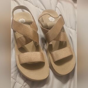 Yellow Box Women's Gold Sandalslight Copper/rose